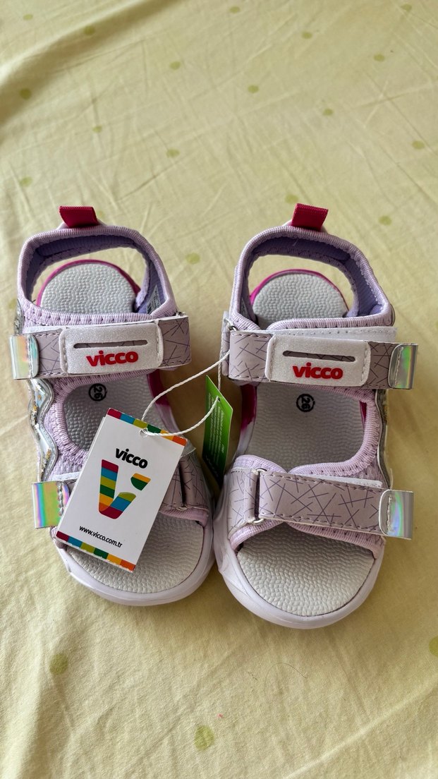 Kız Çocuk Pembe Cırt Cırtlı Spor Sandalet - Görsel 5