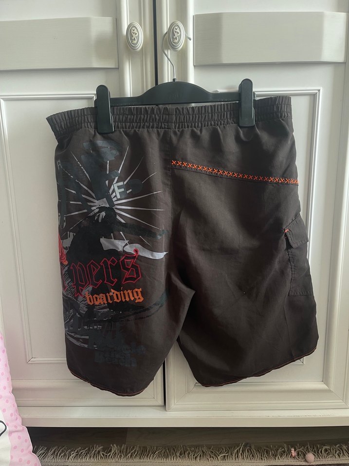 Yipers Baskılı Siyah Erkek Mini Şort - Görsel 2