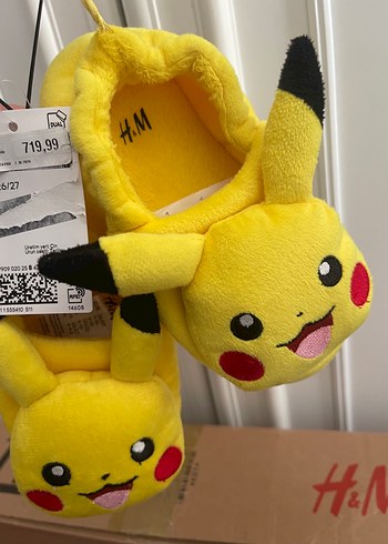 H&M  Sarı Peluş Kaydırmaz pufidik - Görsel 4