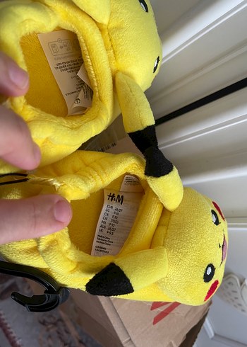 H&M  Sarı Peluş Kaydırmaz pufidik - Görsel 2