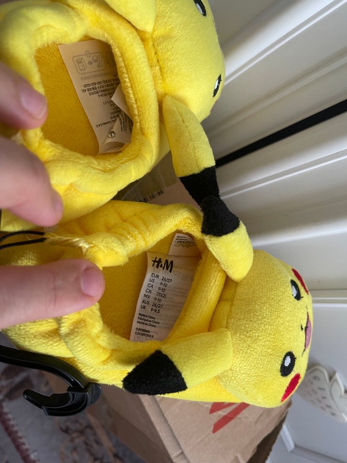 H&M  Sarı Peluş Kaydırmaz pufidik - Görsel 2