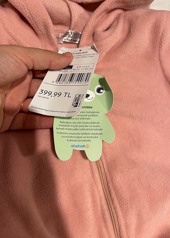 Pembe Kapüşonlu Bebek Kış Tulumu - Görsel 4