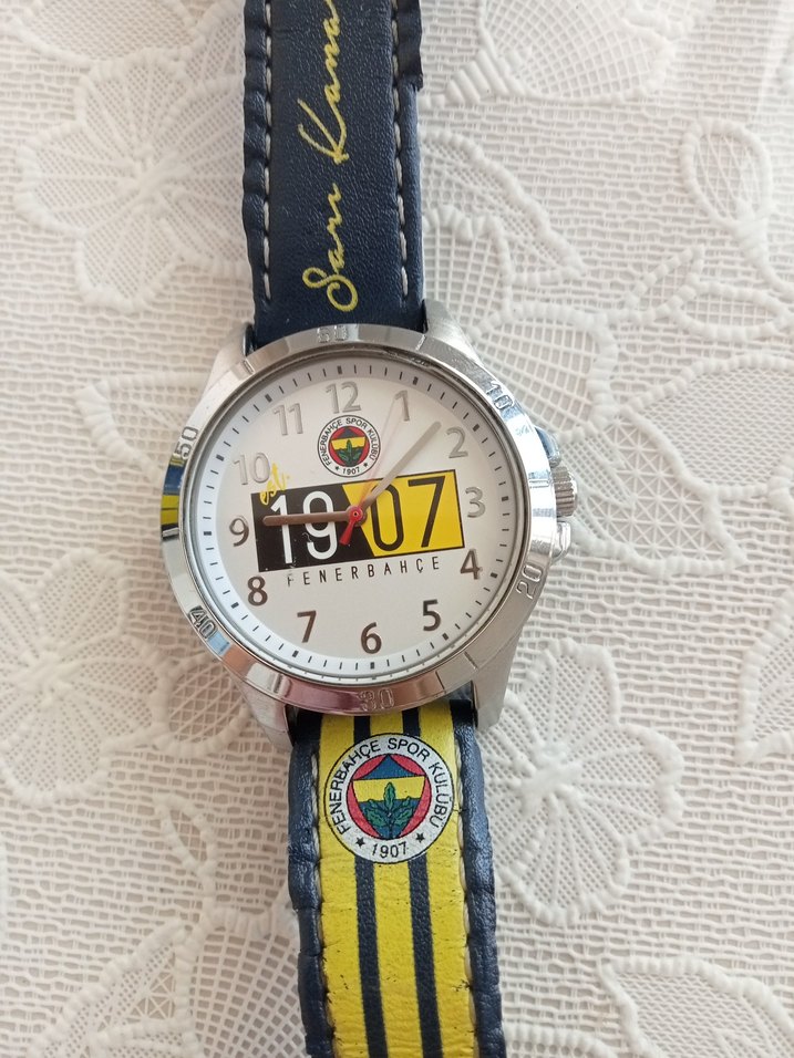 Orjinal Fenerıum Fenerbahçe Erkek  çocuk Kol Saati Sarı Gri - Görsel 2