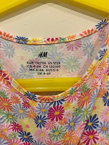 H&M H&M 4-5 yaş kız çiçekli elbise