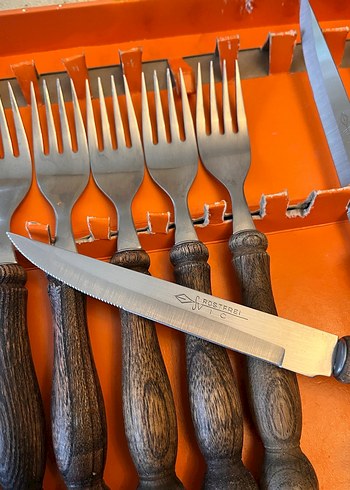 Ahşap Saplı Çatal ve Bıçak Seti - Görsel 4