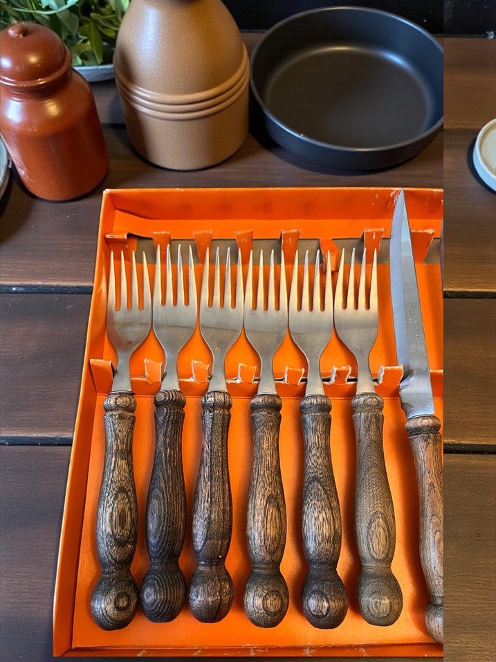 Ahşap Saplı Çatal ve Bıçak Seti - Görsel 2