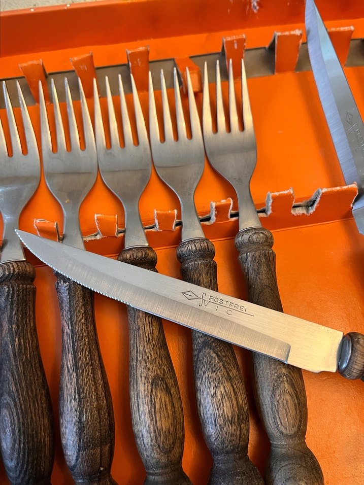 Ahşap Saplı Çatal ve Bıçak Seti - Görsel 4