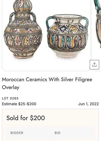 VİNTAGE SERAMİK GÜMÜŞ TELKÂRİ GİYDİRME EL İŞÇİLİKLİ KÜP/VAZO - Görsel 7