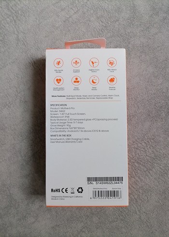Diğer RIVERSONG Motive 6 Pro Siyah Akıllı Saat
