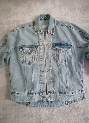 xs Beden mavi Renk Oversize Kot Ceket 
