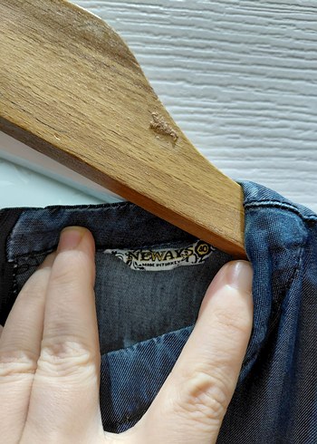 40 Beden Uzun Kollu Pilili Lacivert Kot Elbise