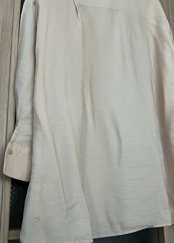 LC Waikiki Bej Kadın Keten Düğmeli Gömlek