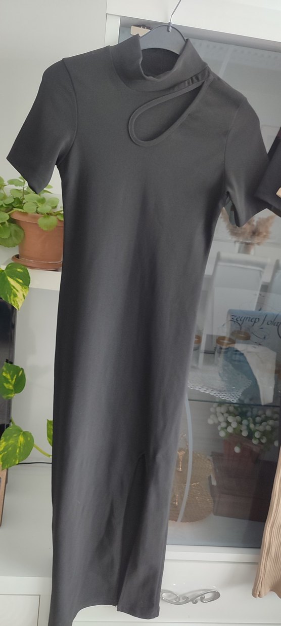 uzun siyah elbise - Görsel 3