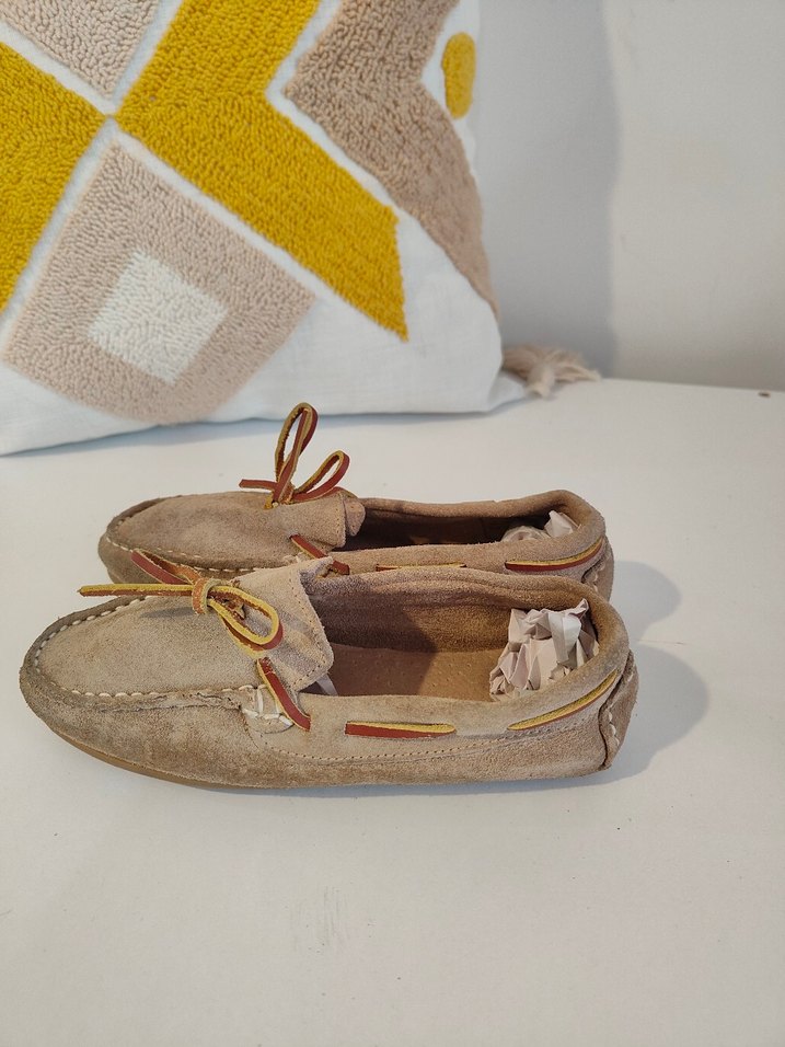 Orijinal Mango Bej Süet Erkek Çocuk Loafer - Görsel 2