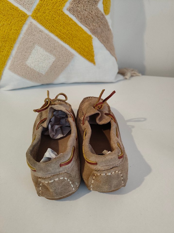 Orijinal Mango Bej Süet Erkek Çocuk Loafer - Görsel 3