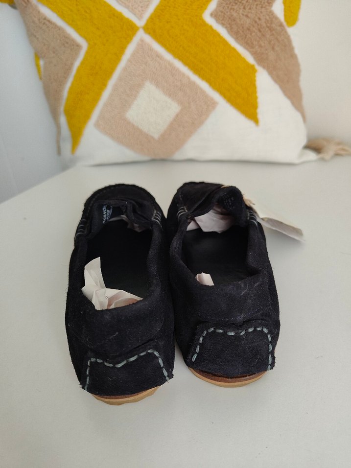 Orijinal Mango Erkek Çocuk Lacivert Süet Loafer - Görsel 3