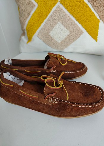 37 Beden Orijinal Mango Kahverengi Süet Erkek Çocuk Loafer