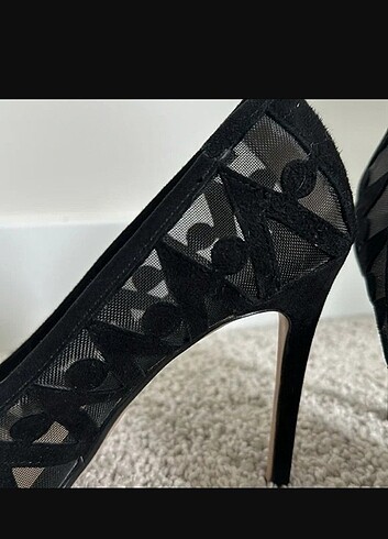 Mango Mango suet stiletto ince topuk ayakkabi