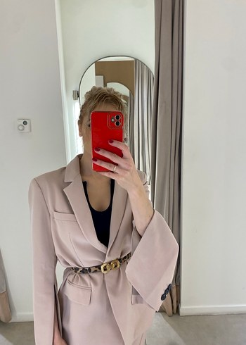 Bej Kadın Midi Ceket - Görsel 2