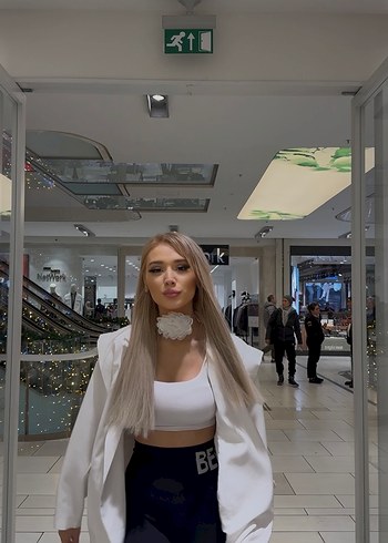 Beyaz Yüksek Yakalı Midi Kadın Ceket - Görsel 2