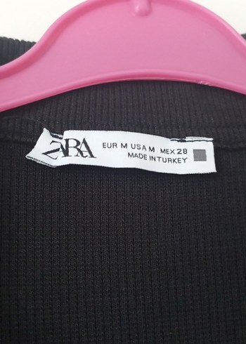 Zara Siyah V Yaka Midi Kadın Elbise