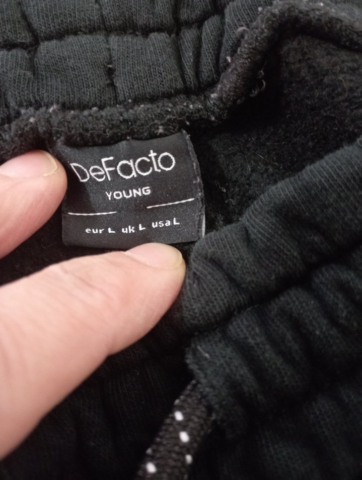 Erkek Siyah Rahat Kesim eşofman - Görsel 3