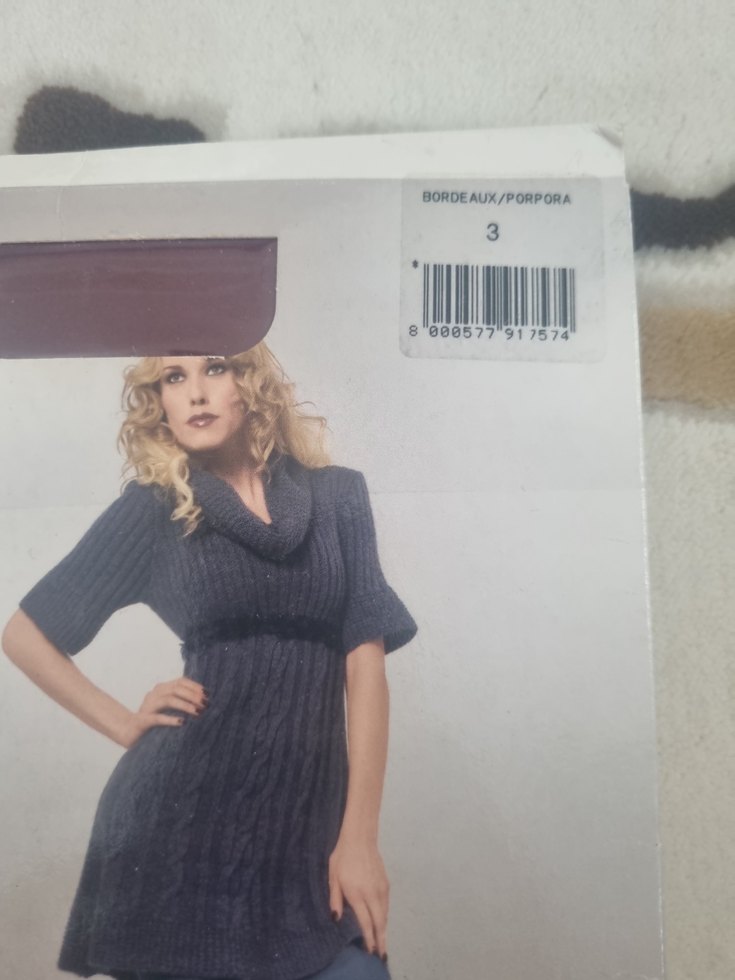 bordo kilotlu corap - Görsel 3