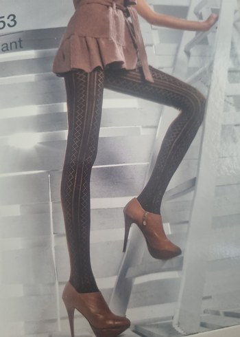 kendinden desenli kilotlu corap - Görsel 2