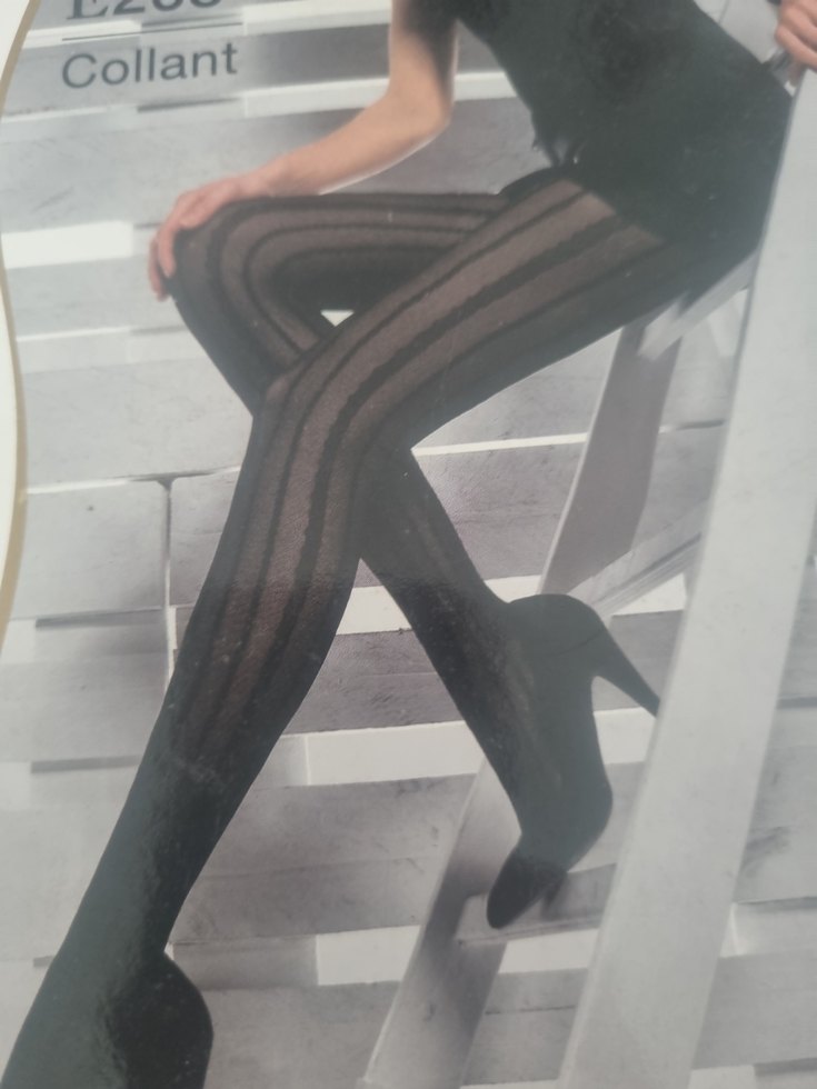 cizgili tarz kilotlu corap - Görsel 2