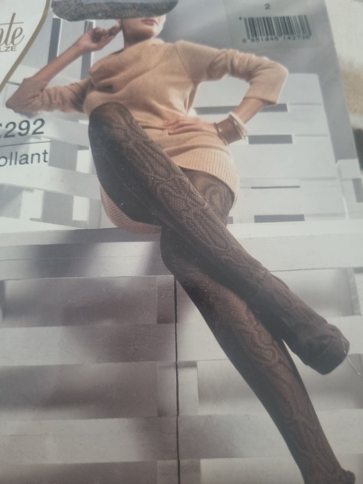 desenli kilotlu corap - Görsel 2