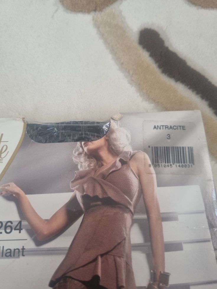 gri Dantel Detaylı Yılan Desenli Tayt - Görsel 3