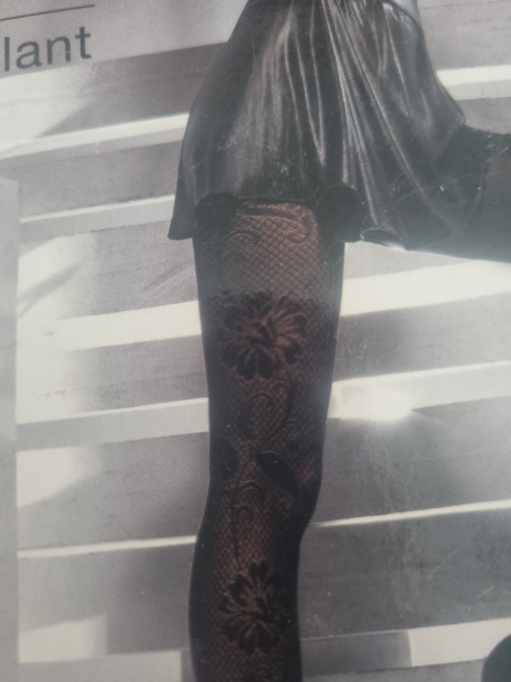 Siyah Desenli kilotlu corap - Görsel 2