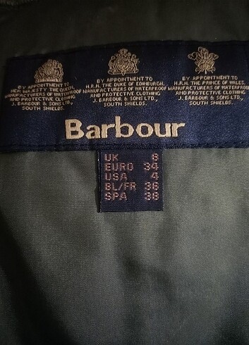 34 Beden yeşil Renk Barbour kapitone ceket