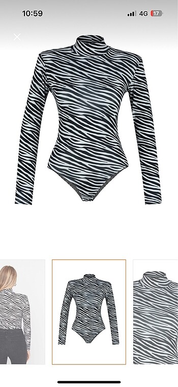 xs Beden Trendyolmilla zebra vatkalı çıtçıtlı body