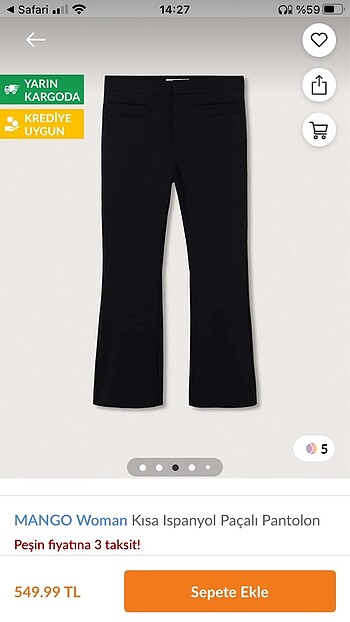 Mango Mango 34 beden pantolon