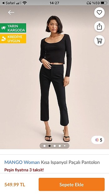 Mango 34 beden pantolon