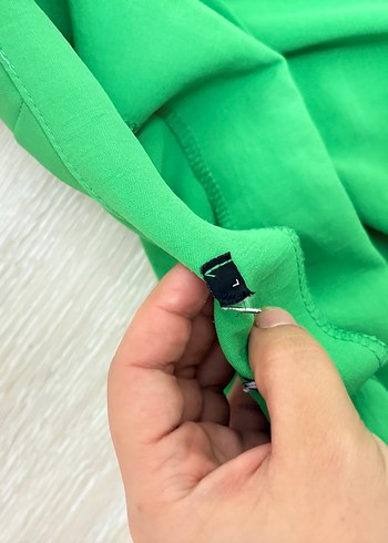 Yeşil Drapeli Midi Kadın Etek - Görsel 3