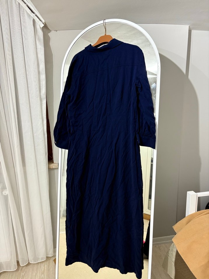 Lacivert Kadın Uzun Elbise - Görsel 3