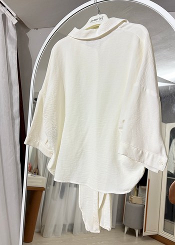 Beyaz  Kısa Kollu Gömlek - Görsel 3