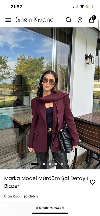şal detaylı kaşe blazer