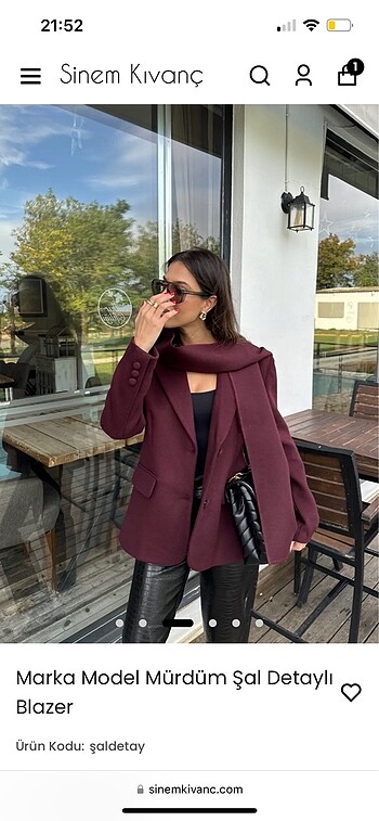 s Beden şal detaylı kaşe blazer