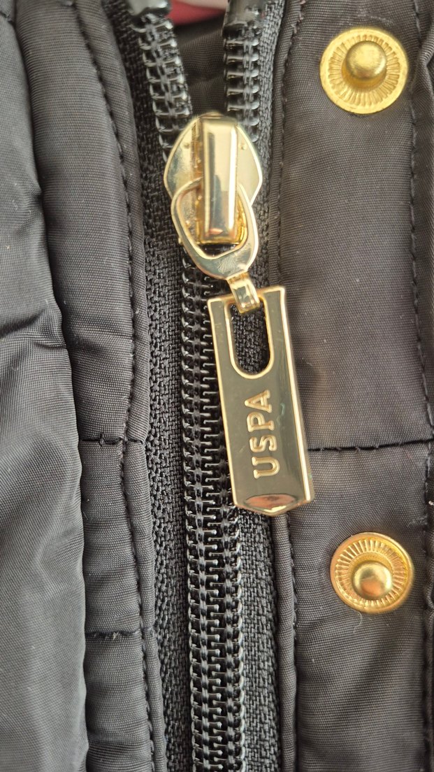 Siyah Uzun Kadın Kaban, Fermuarlı, Kapüşonlu - Görsel 5