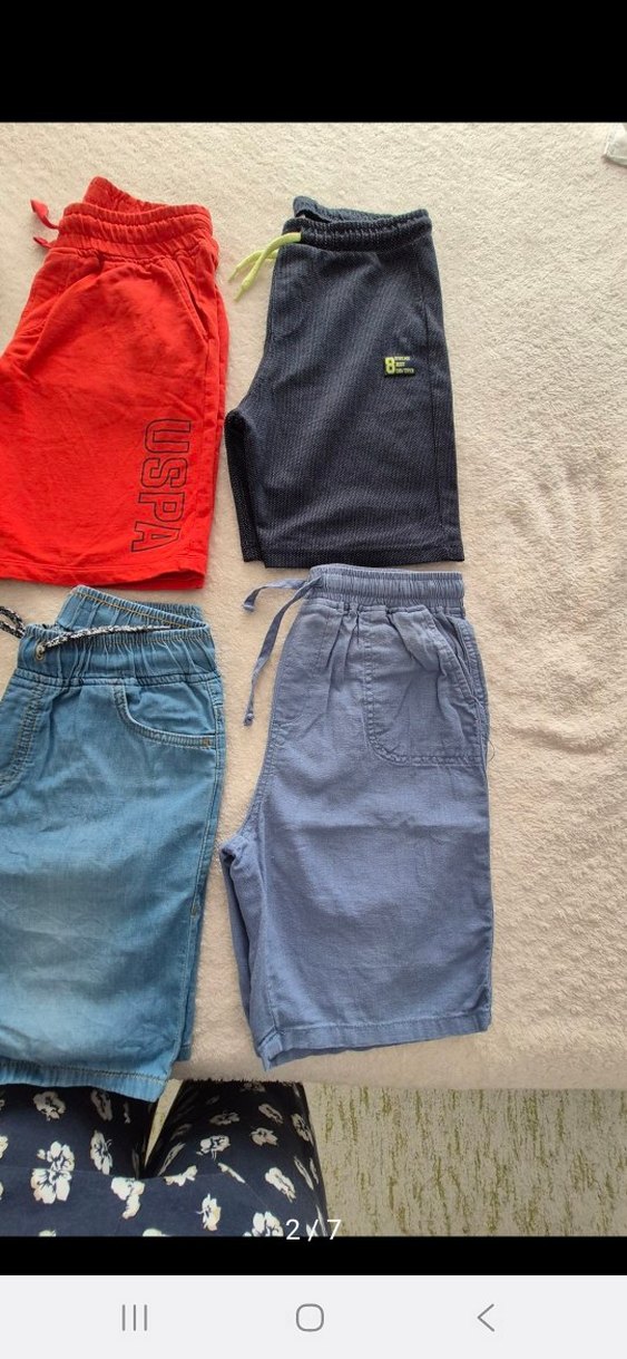 Erkek Çocuk Renkli Rahat Pamuklu Şortlar - Görsel 2