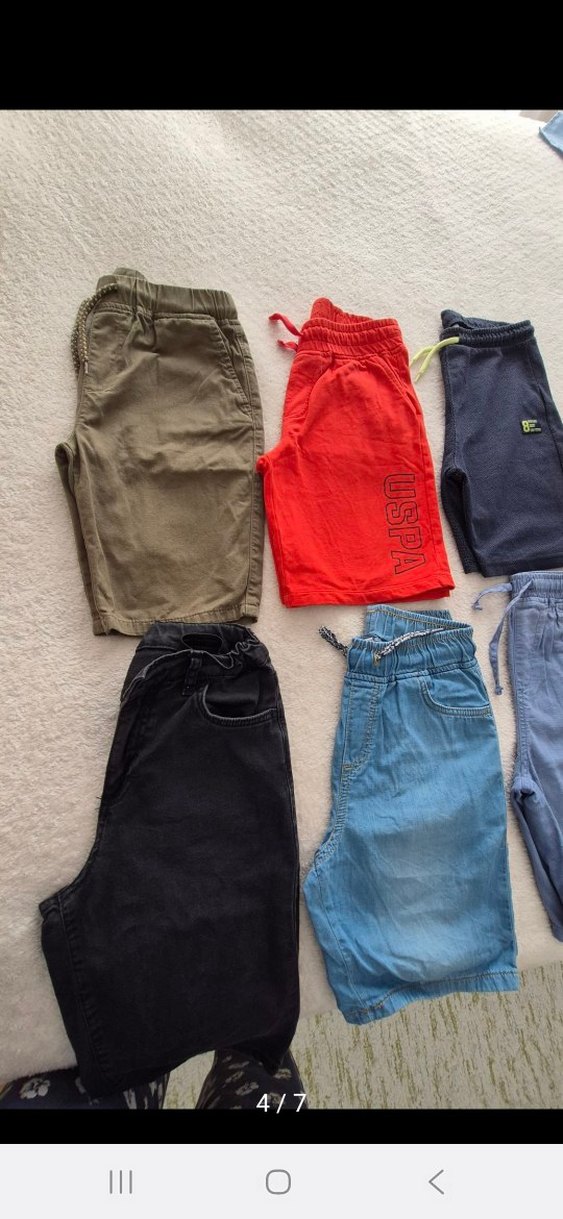 Erkek Çocuk Renkli Rahat Pamuklu Şortlar - Görsel 4