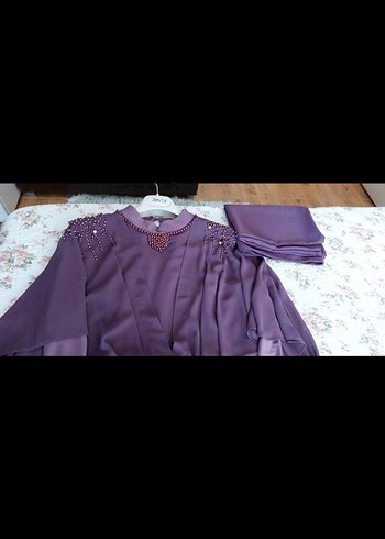 armine tesettur abiye elbise - Görsel 5