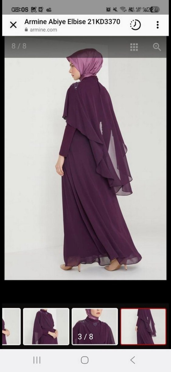 armine tesettur abiye elbise - Görsel 3