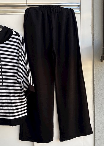 Çizgili Kapüşonlu Kadın Eşofman Takımı - Görsel 3