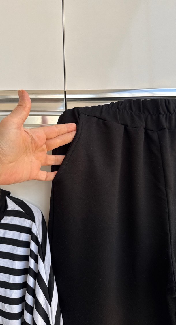 Çizgili Kapüşonlu Kadın Eşofman Takımı - Görsel 4