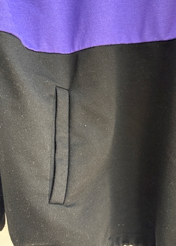 Kadın Mor Kapüşonlu Fermuarlı Sweatshirt - Görsel 2