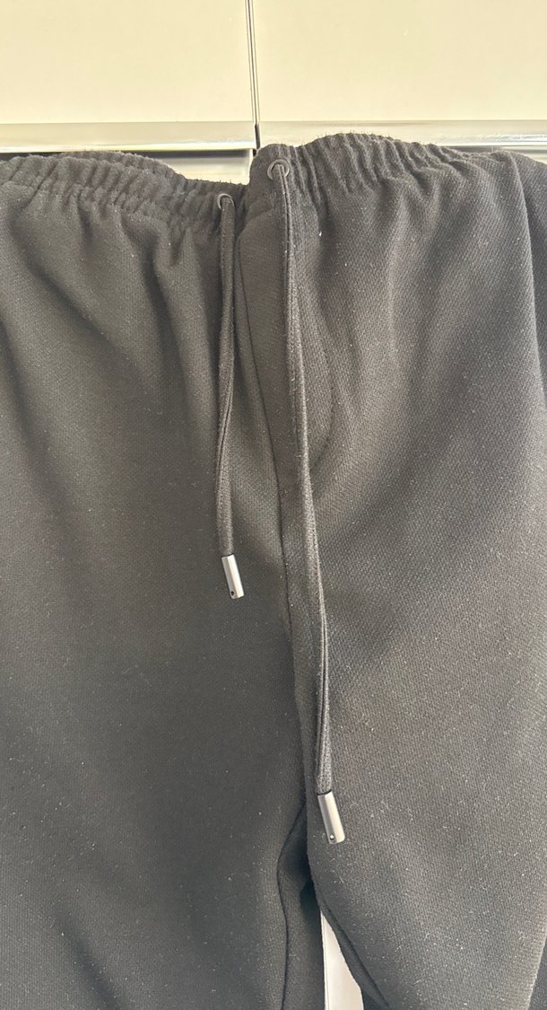 Siyah erkek dokuma kumaş Pantolon - Görsel 2